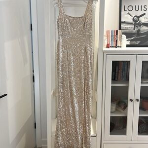 slim fit dress slacks Ladivine CH189S- Pleated Sweetheart Tea-Length Dress Xs / Rose Gold